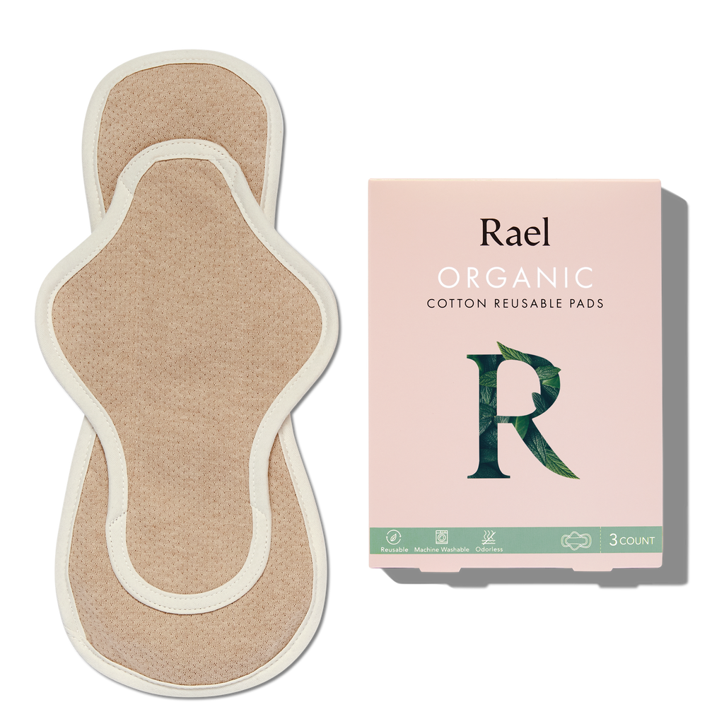 Organic Cotton Reusable Menstrual Pads - 3 Count
