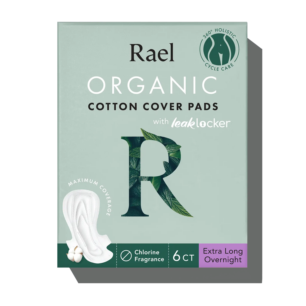 Extra Long Overnight Organic Cotton Cover Pads With Wings